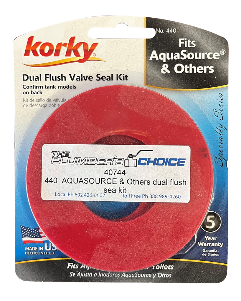 Aquasource and others dual flush seal kit