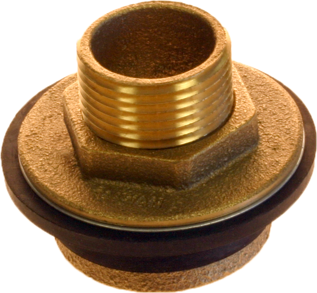Brass spud 1 x 3/4