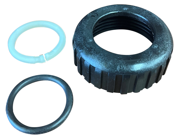 Clack nut, O ring, clip for water flex connector