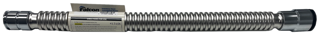 Stainless steel water flex, corrugated, 1 push fit x clack x 18 (Falcon brand)