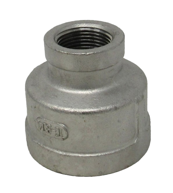 Stainless steel reducing coupling 3/4 x 1/2