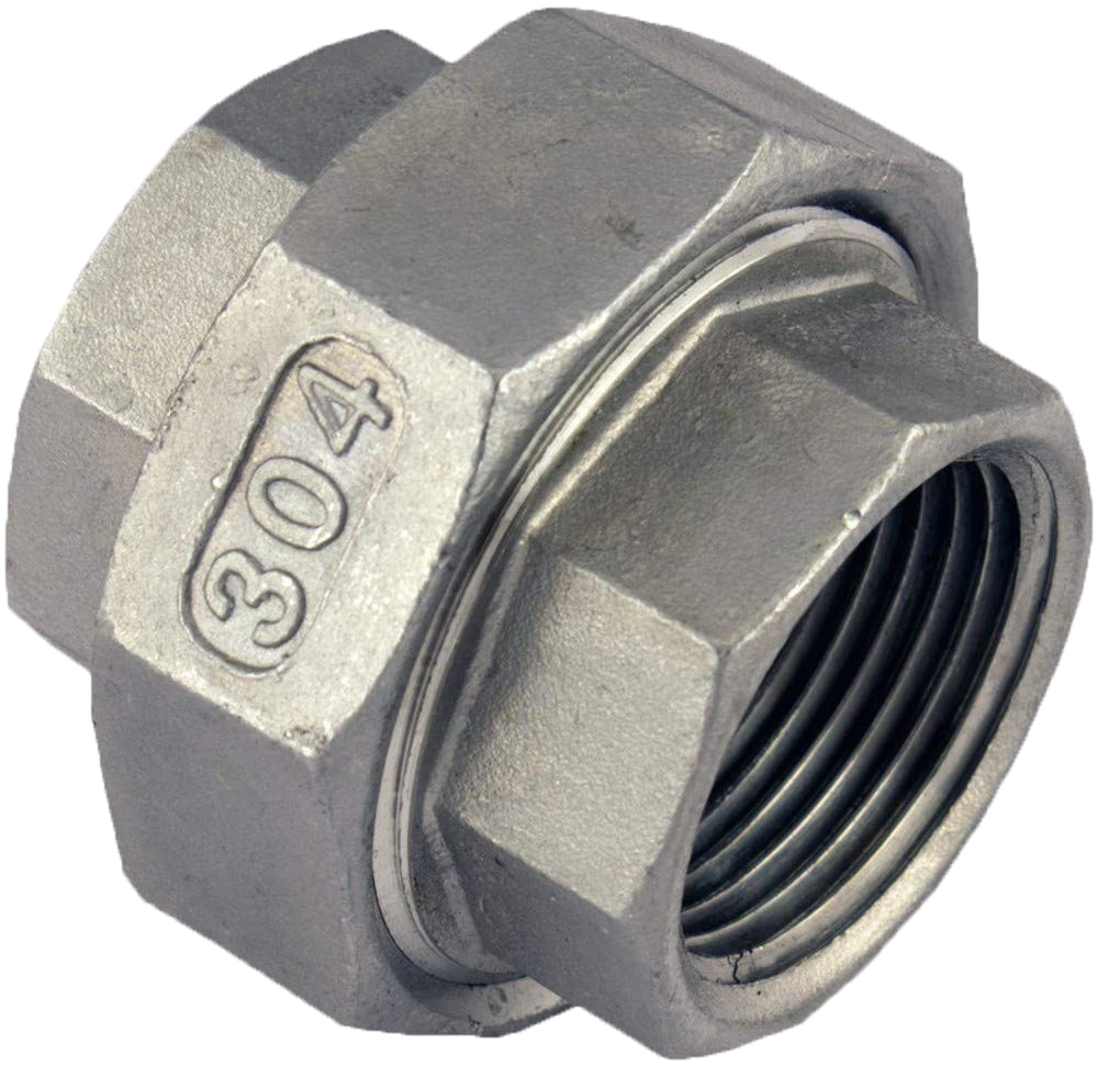 Stainless steel union, 1/2