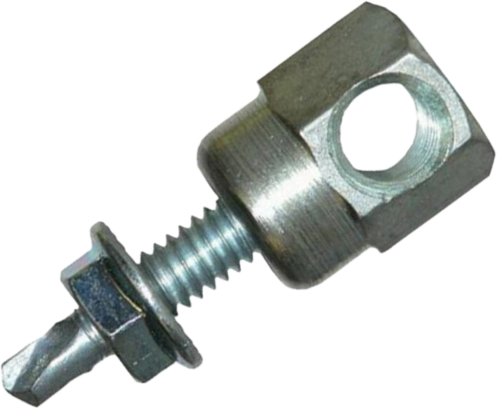 Metal threaded rod anchor, side mount, 3/8