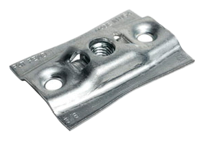 Top plate connector for 3/8 threaded rod, zinc plated