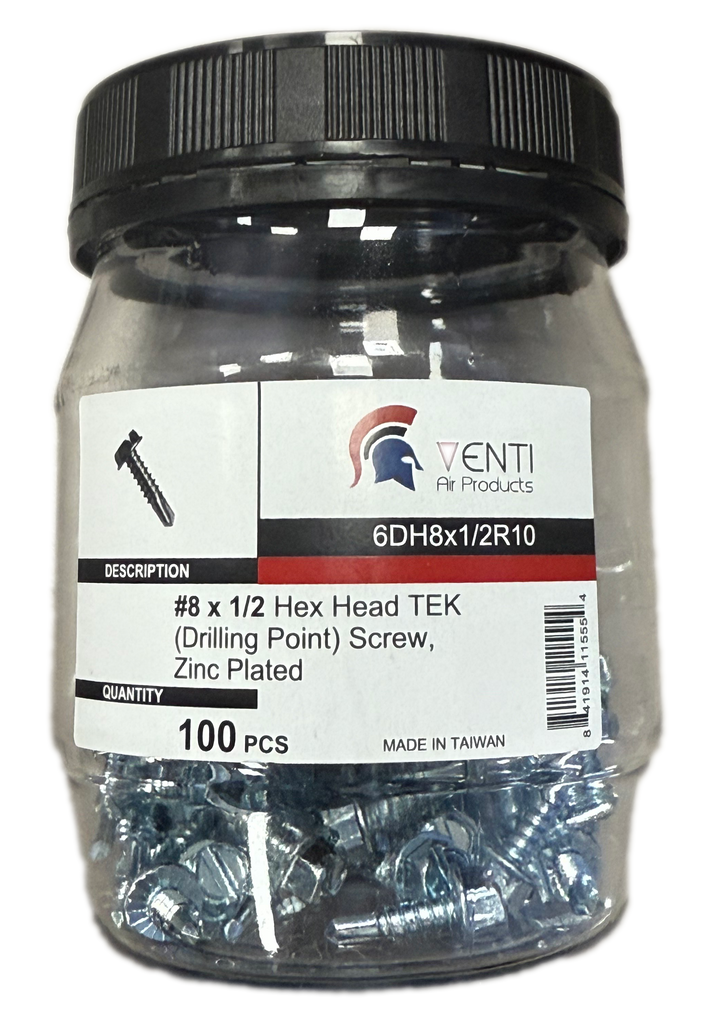 Sheet metal screw self drilling #8 x 1/2, 100 per pack