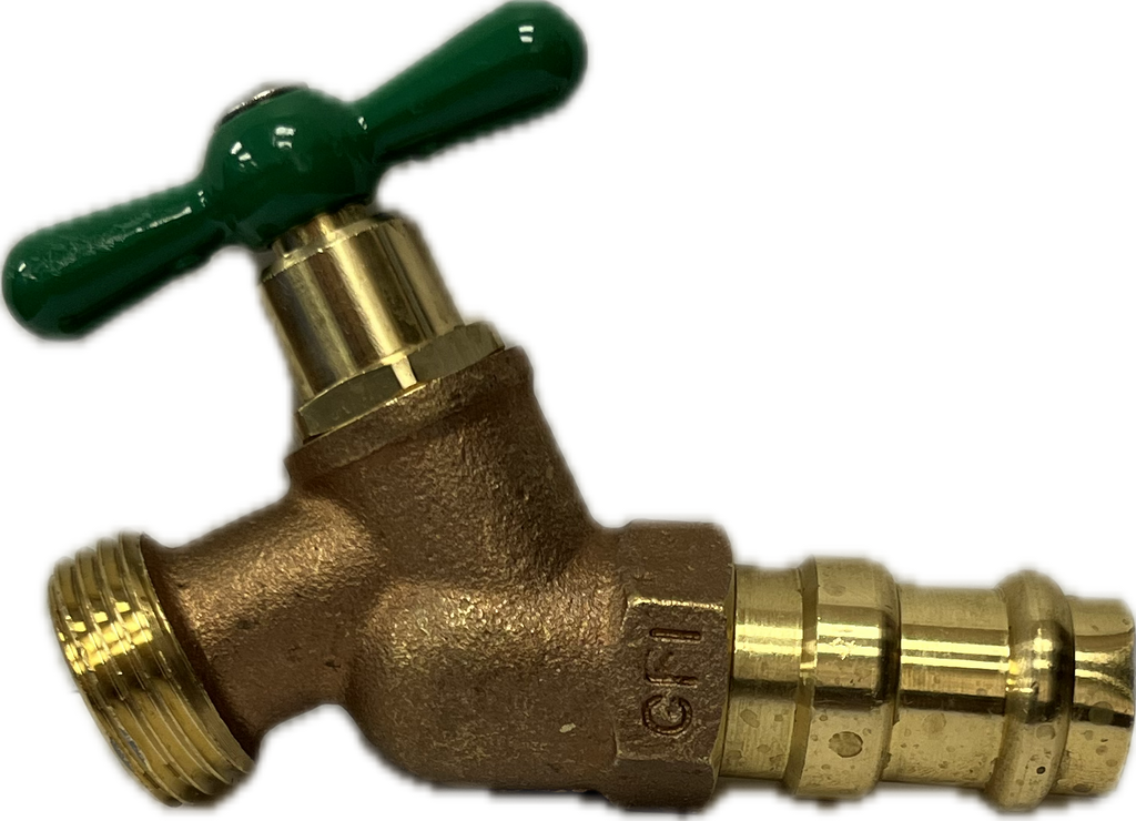 No kink hose bibb 1/2press heavy duty