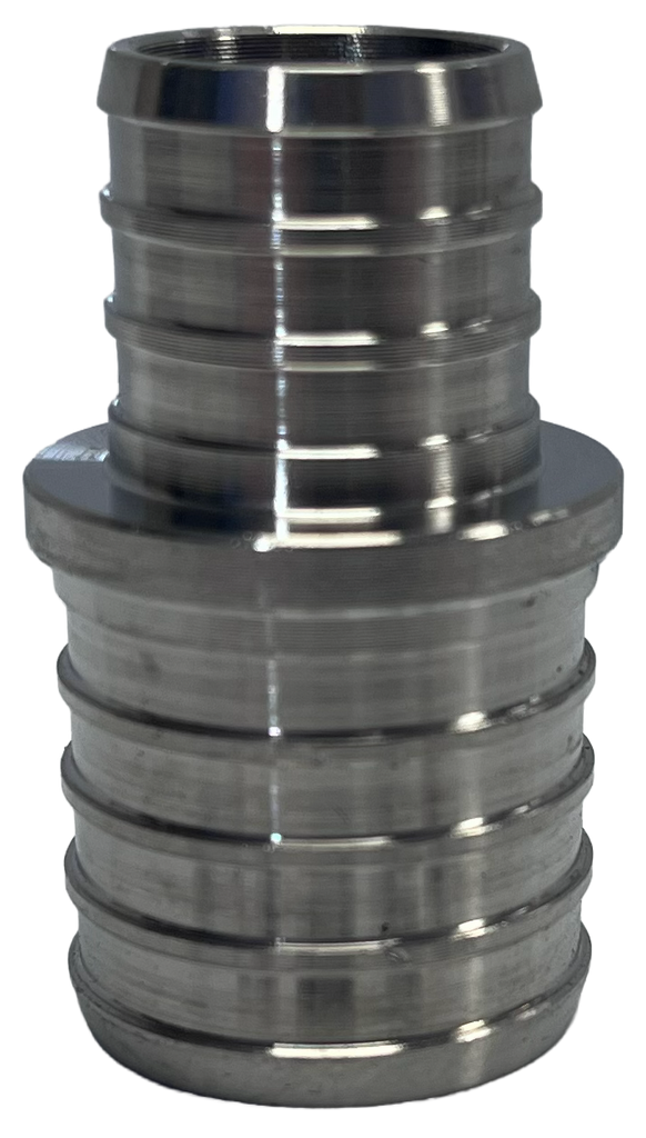 Pex B fitting, stainless steel, coupling, 1 x 3/4