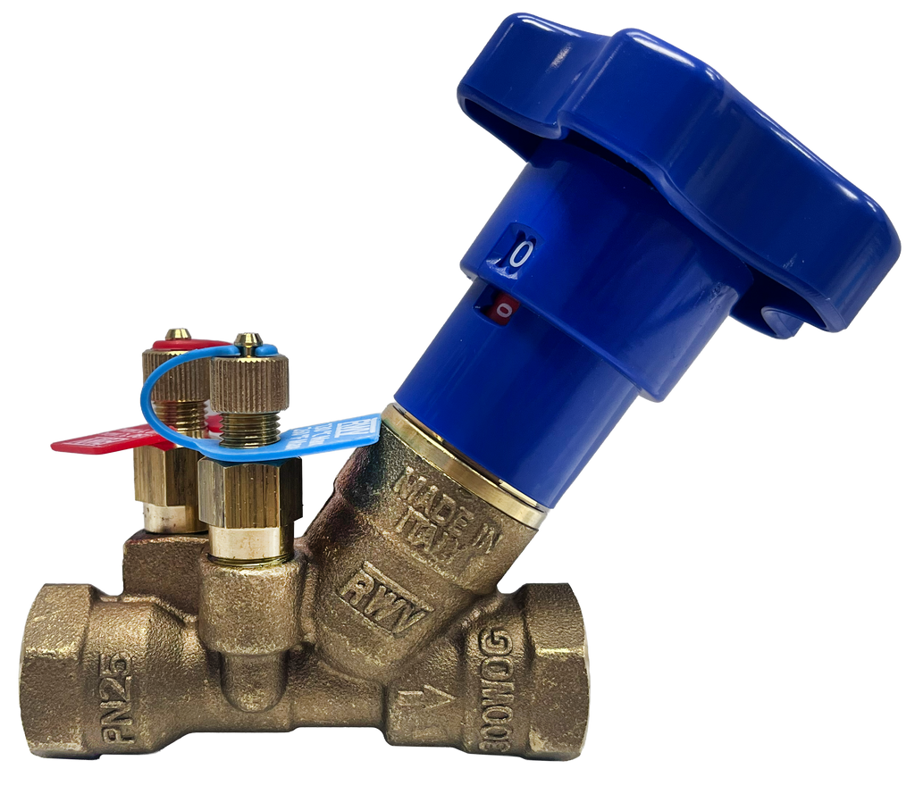 Balancing valve 1/2ip
Venturi insert, precison multi-turn adj handwheel, positive shut off w/memory stop, 300WOG