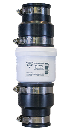 Check valve w/rubber couplings, 2 Klunkless (Quiet) (PS-CVKSRRU20)
