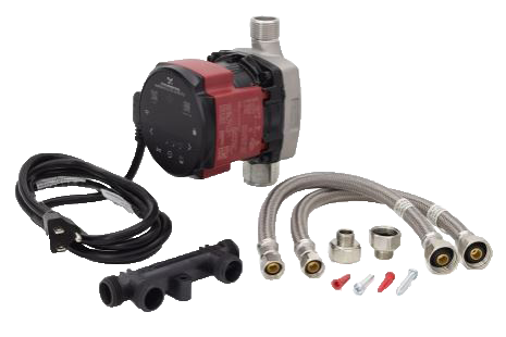 Grundfos Alpha Comfort series pump, bluetooth timer, bypass valve and hose kit, 3/4fip x 3/4mip (ALPHA CS 15-55 SU7P/TLC) (92603114)