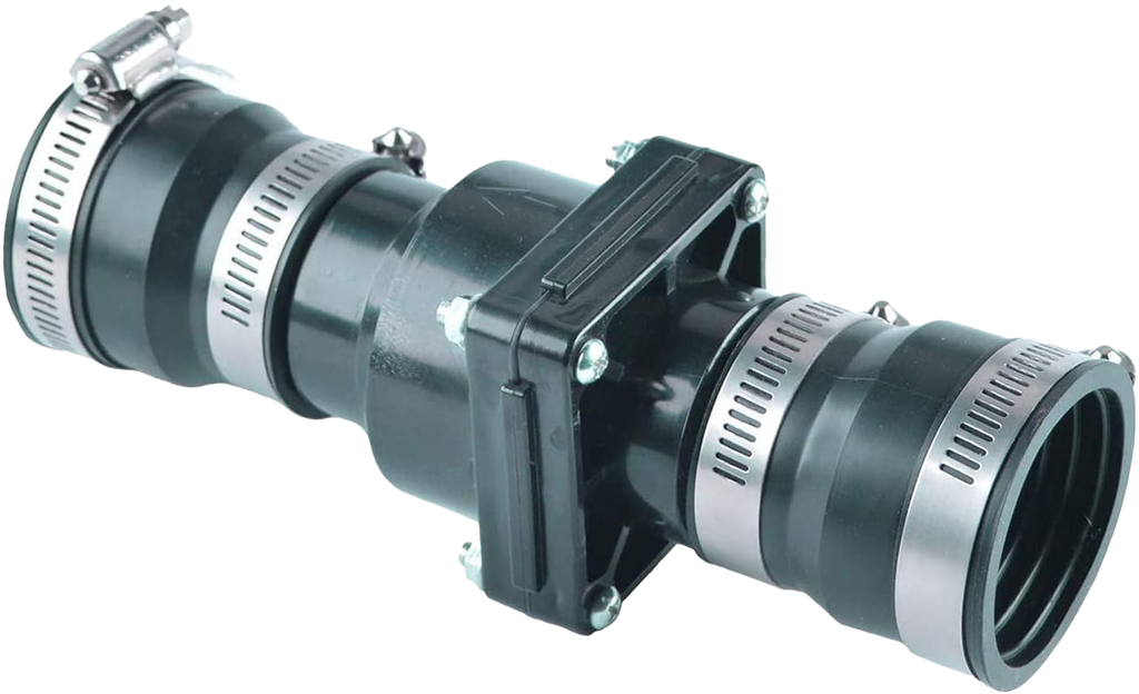 Check valve for sump pump 1 1/2 w/SS clamps