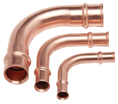 RLS copper press 90 elbow long radius 1/2