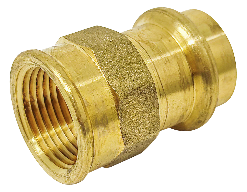 Press FIP adapter, p x fip, 1/2, brass
