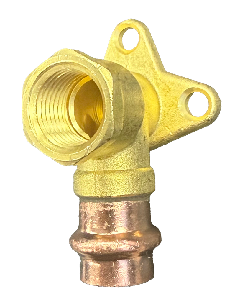 Press 90 ell drop eared p x fip, 1/2