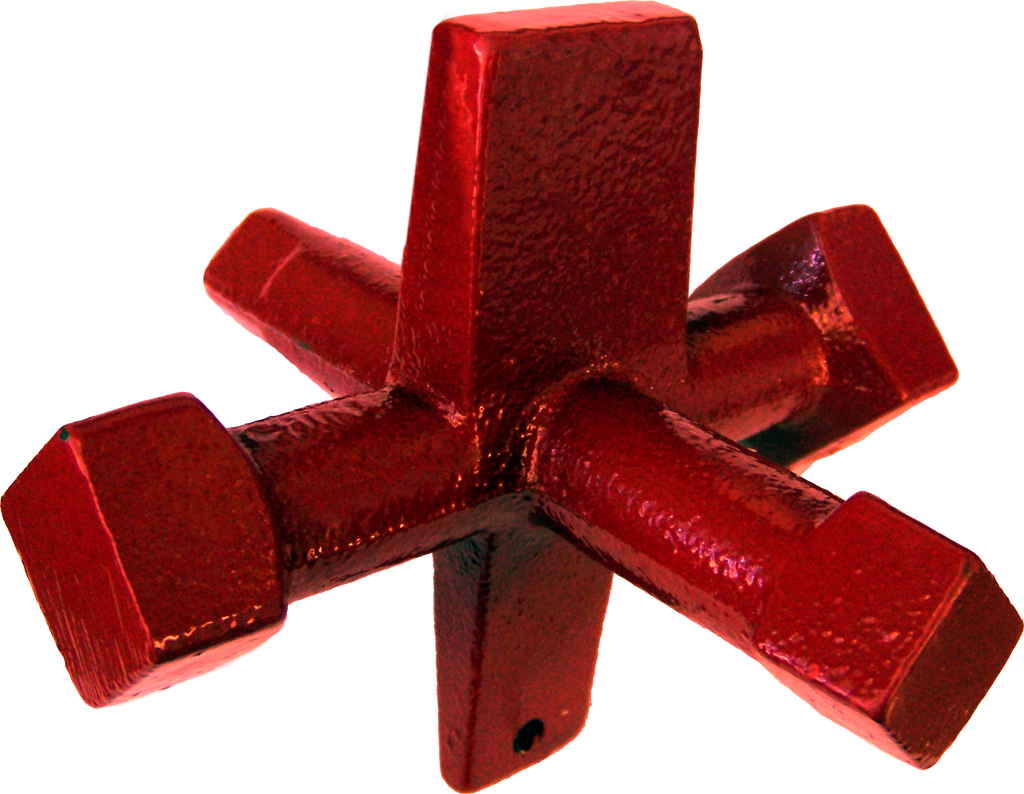 Wrench cleanout plug, 6 way