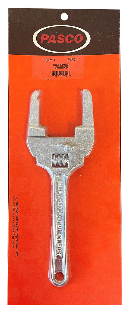 Wrench, spud adjustable, 10 length, 1 - 3 capacity (4571)