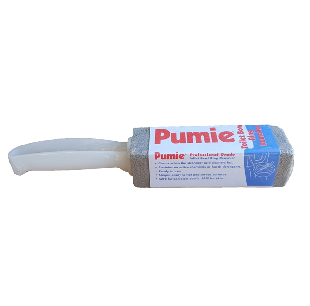 Pumie stone, scouring stick, w/plastic handle