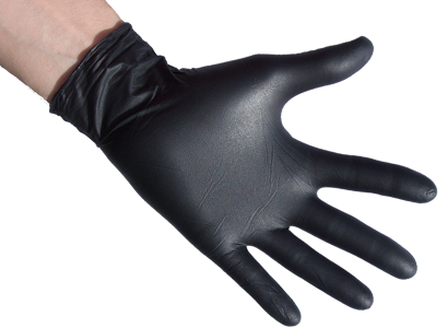 Black Mamba glove, 7.5 mil, powder free, TORQUE GRIP, LARGE