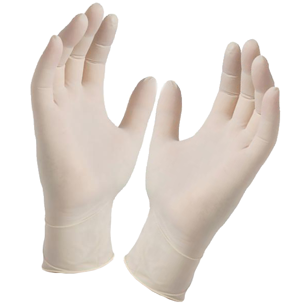 Glove, latex disposable, powder free, LARGE (100/BX) (SELL BY BOX)