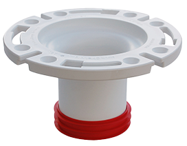 Closet flange 4 inside fit gasket w/plastic ring w/4 tail piece (Sioux Chief)