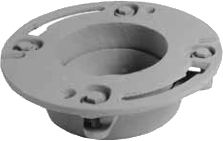 Repair flange, cast iron, compression gasket w/4 bolts, 4 deep, for 4 pipe