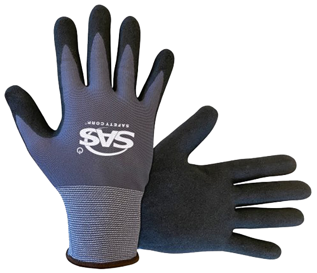 Glove, grip work, nitrile dipped, LARGE (SELL/PAIR)