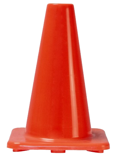 Safety cone orange, reflective, 12