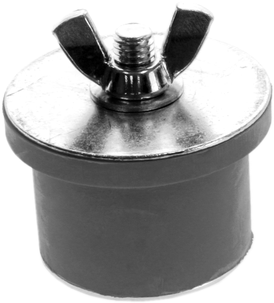 Economy test plug 2, neoprene rubber gasket, galvanized steel