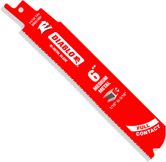Diablo bi-metal reciprocating blade for medium METAL cutting, 9 length (sold individually)