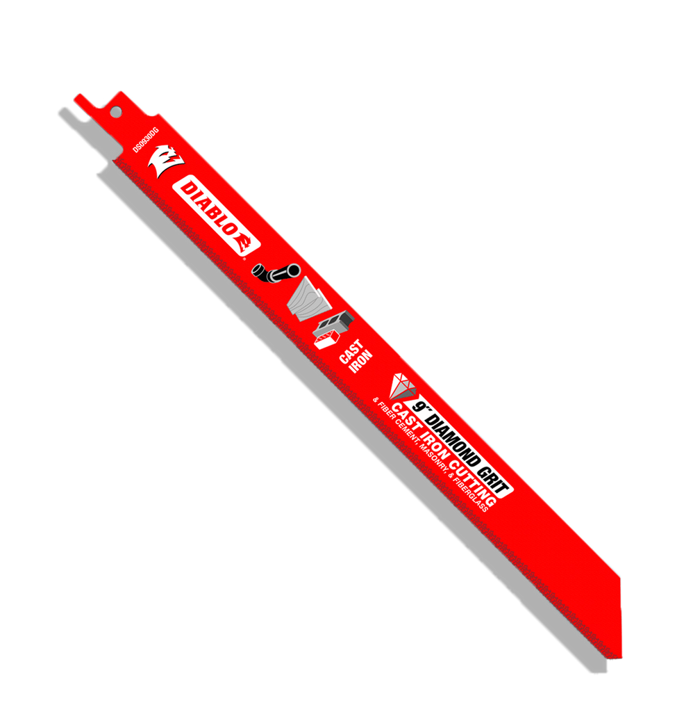 Diablo saw blade diamond grit reciprocating for cast iron, fiber cement, masonry and fiberglass 9  (sold individually)