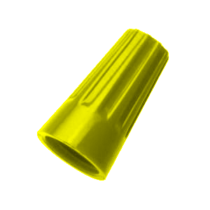 Wire connector for #18 - #10 wire, yellow (74B)