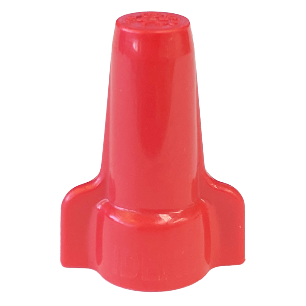 Wire connector for #18 - #10 wire, red, WINGED