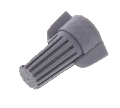 Wire connector for #14 - #8 wire, large gray (78B) WINGED