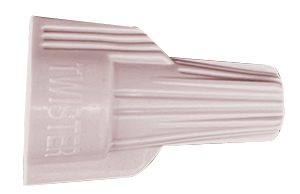 Wire connector for #22 - #10 wire, tan, WINGED