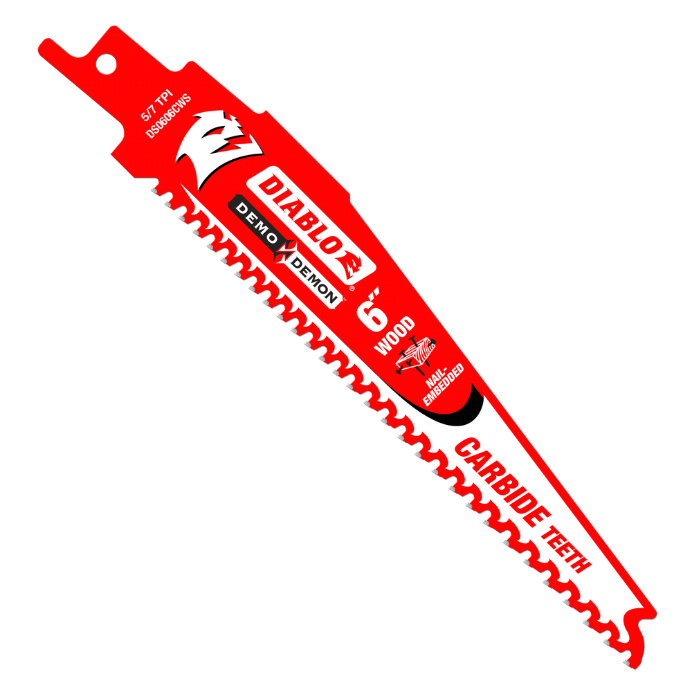 Diablo saw blade carbide reciprocating for nail-embedded wood 6 Demo Demon (3-PK)