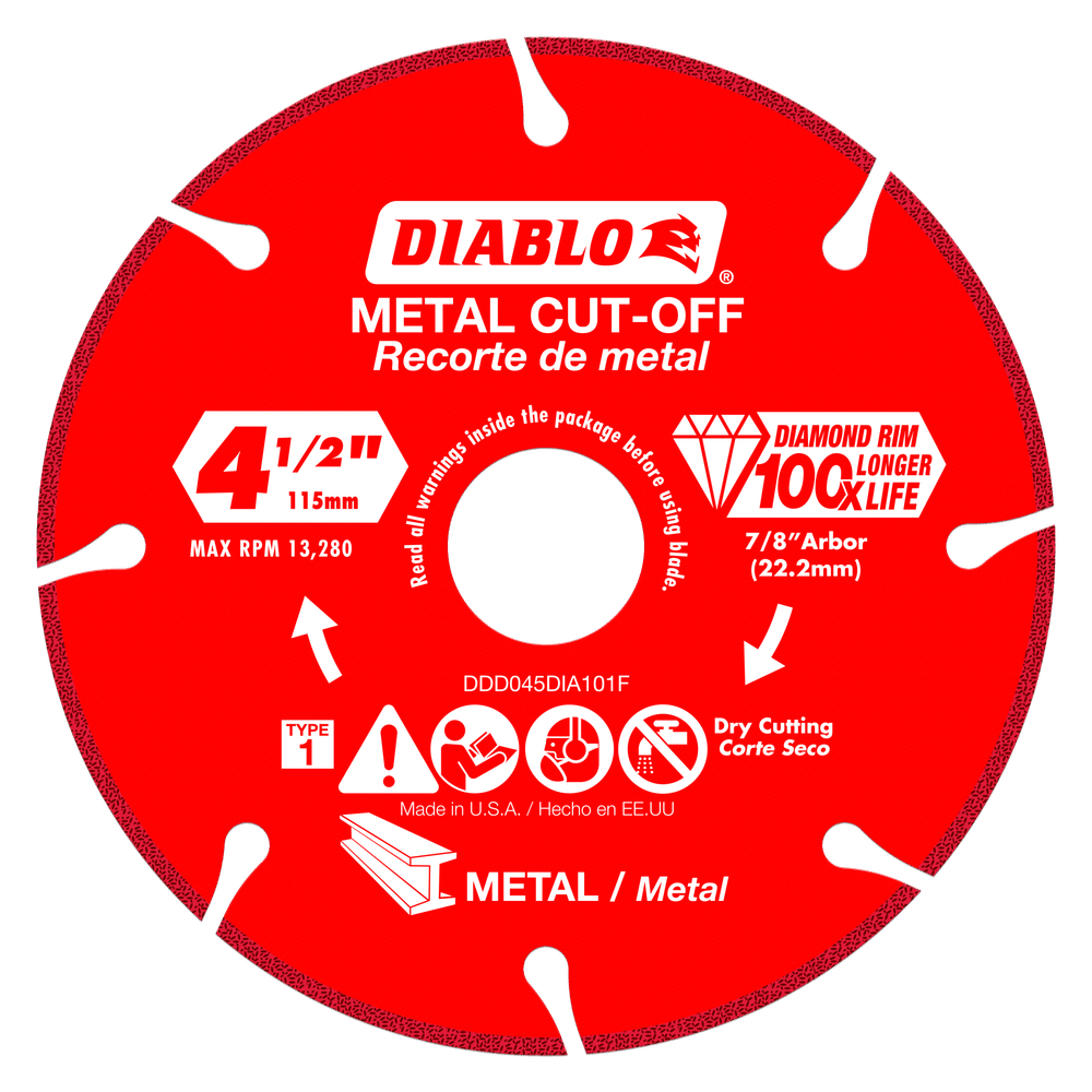 Diablo cut-off blade diamond metal 4-1/2