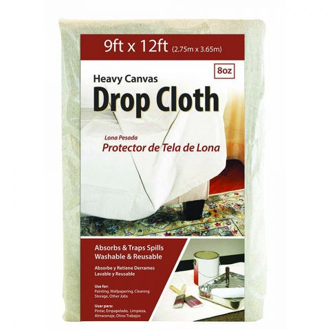 Drop cloth, cotton canvas 9 x 12
