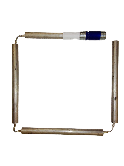 Blue Lightning anode rod for water heater, nipple type 3/4 x 3, 44 long, flexible (4 sections), magnesium