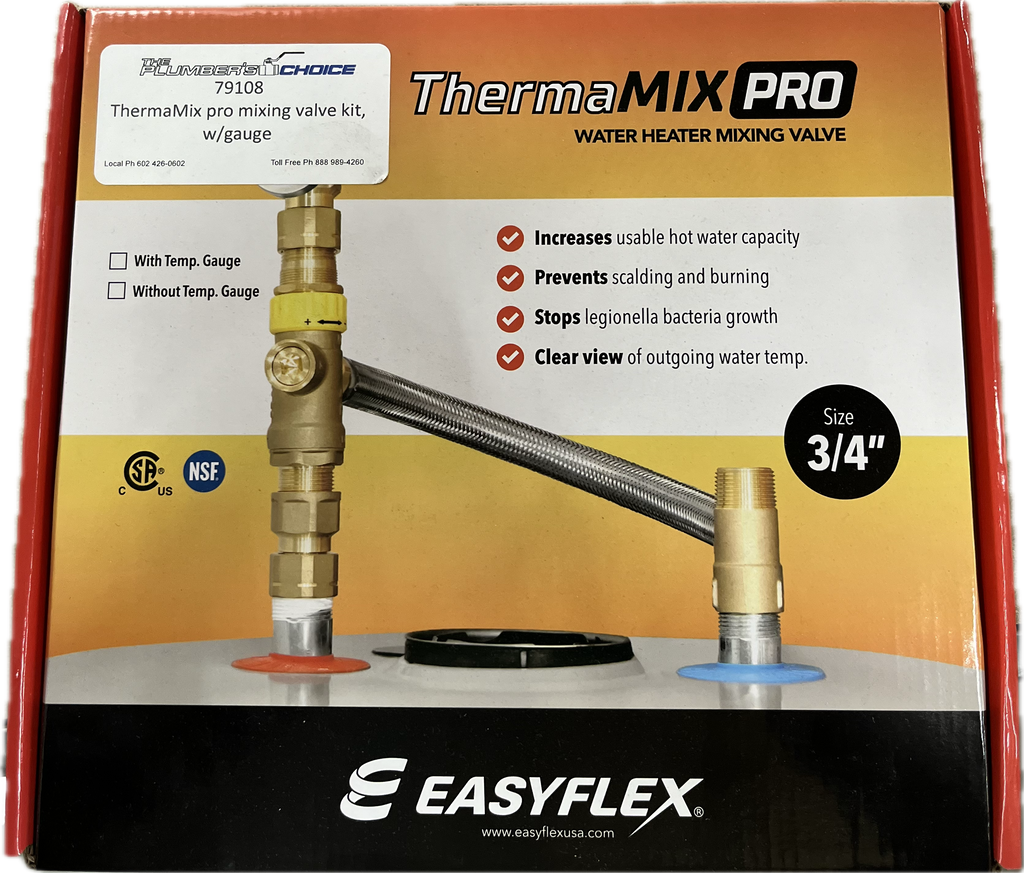 ThermaMix pro mixing valve kit, w/gauge