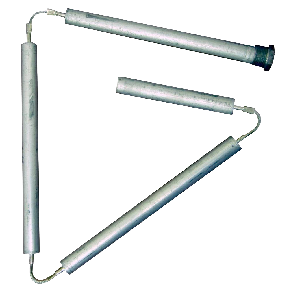 Blue Lightning anode rod for water heater, hex plug, 42 long, flexible (4 sections), aluminum/zinc .75 dia