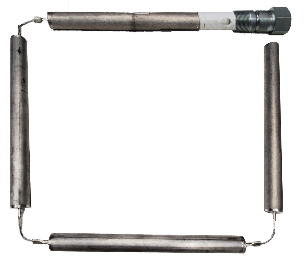 Blue Lightning anode rod for water heater, nipple type 3/4 FIP X MIP, 44 long, flexible (4 sections), magnesium .75 dia