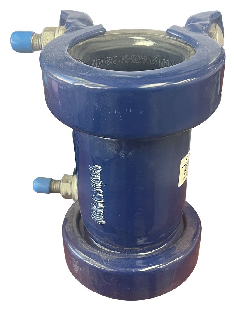 Hymax coupling 1 1/2ip x 8, 2 bolt