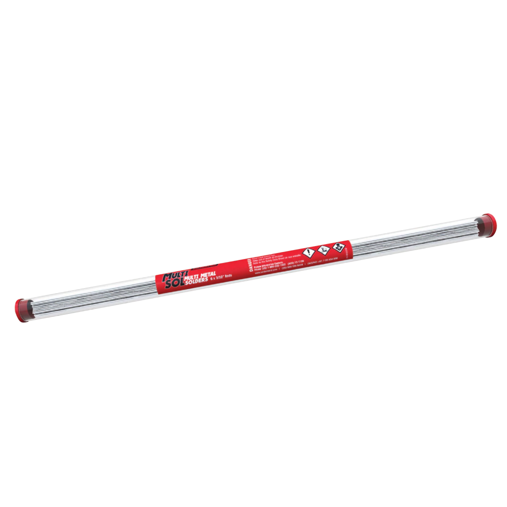 Multi sol 18 5-rod pack, multipurpose solder, forms strong joints on most metals, lower melting temp