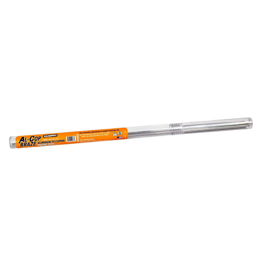 AL-COP braze 5-rod pack 8, used to join aluminum and copper, low melting point and narrow melt range