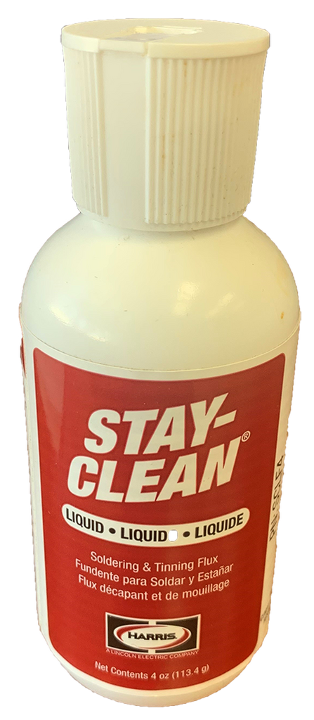 Flux brazing 4oz flip-top bottle, general purpose, for soft solders, Stay-Clean