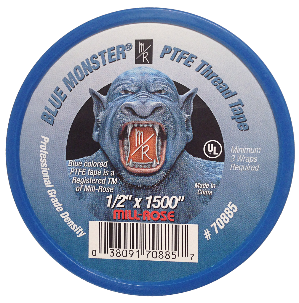 Tape teflon, 1/2 x 1429, PTFE, all purpose, no curing time, Blue Monster