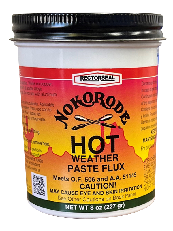 Flux hot paste, for hot weather, 8oz  (1/2pt) NoKorode
