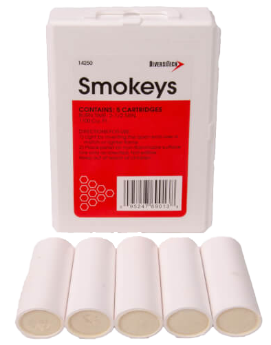 Smoke generator for testing pipes (5 in pack - 2 1/2 min bombs)