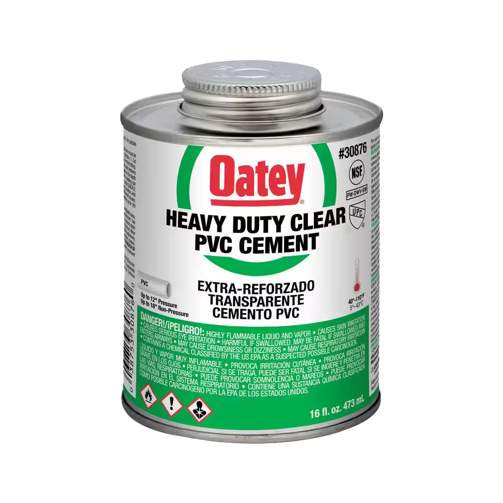 Cement PVC heavy duty clear 16oz (1pt)