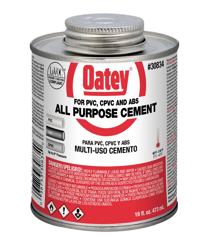Cement, all purpose, medium bodied, fast set, clear 8oz (1/2pt), dauber included
